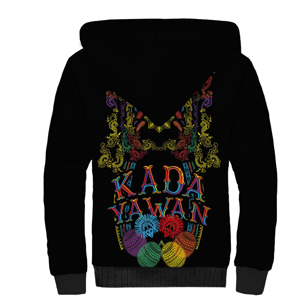 Philippines Kadayawan Festival Sherpa Hoodie Polynesian Tribal Art Barong Style