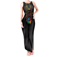 Philippines Kadayawan Festival Tank Maxi Dress Polynesian Tribal Art Barong Style