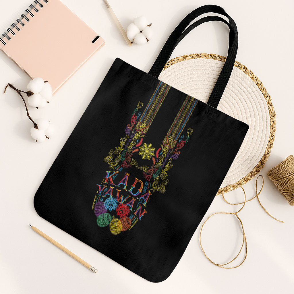 Philippines Kadayawan Festival Tote Bag Polynesian Tribal Art Barong Style