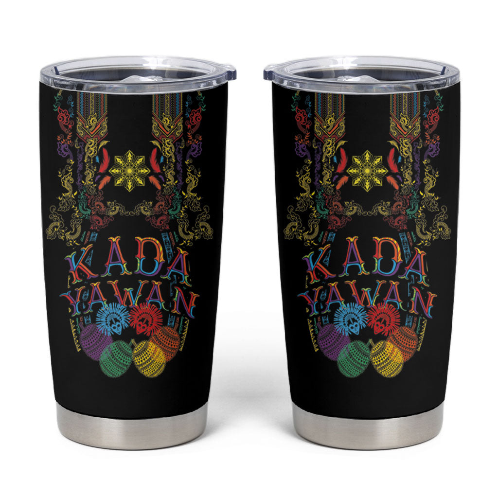 Philippines Kadayawan Festival Tumbler Cup Polynesian Tribal Art Barong Style