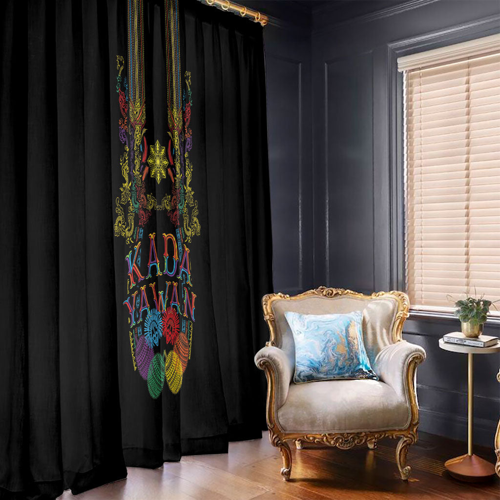 Philippines Kadayawan Festival Window Curtain Polynesian Tribal Art Barong Style