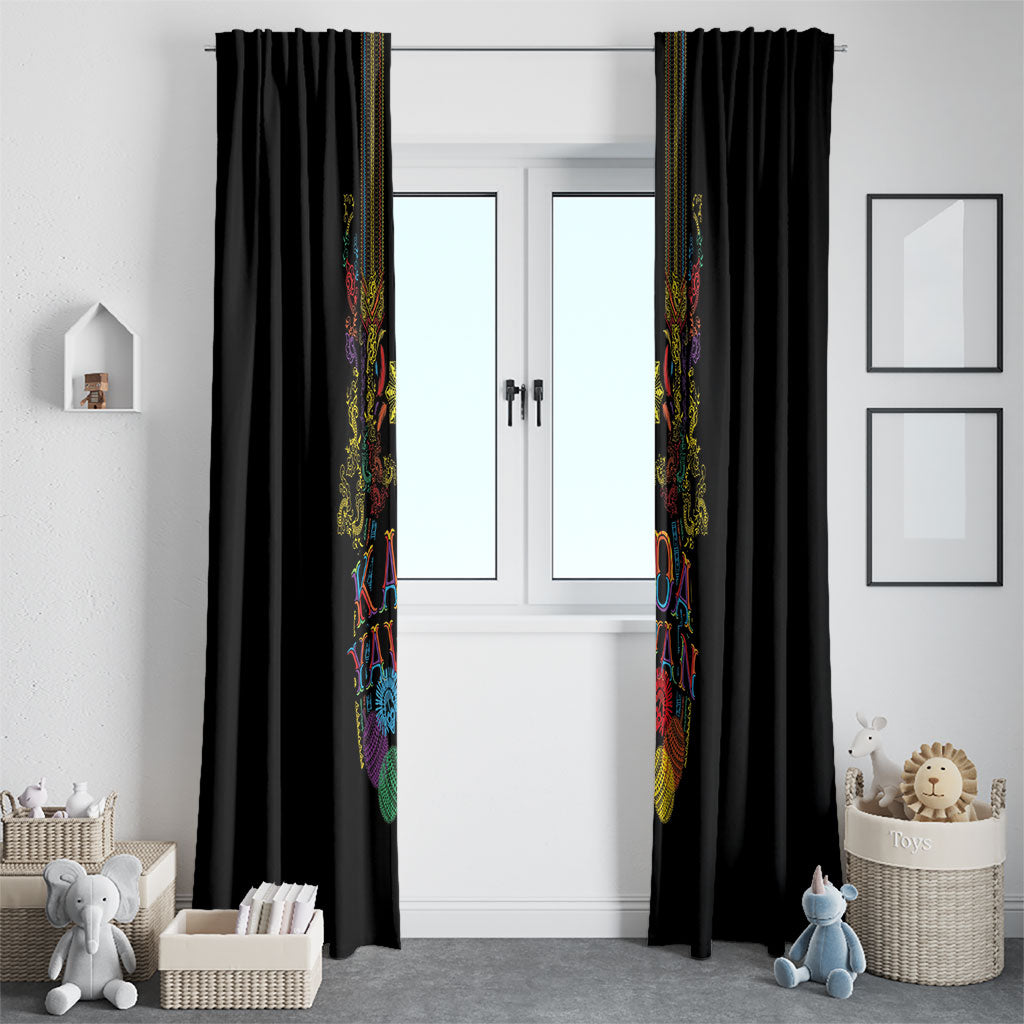 Philippines Kadayawan Festival Window Curtain Polynesian Tribal Art Barong Style