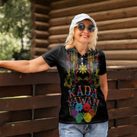 Philippines Kadayawan Festival Women Polo Shirt Polynesian Tribal Art Barong Style LT03 - Polynesian Pride