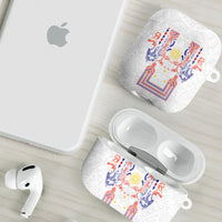 Philippines Barong Style AirPods Case Polynesian Kakau Art Tattoos with Tribal Filipino Sun