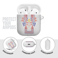 Philippines Barong Style AirPods Case Polynesian Kakau Art Tattoos with Tribal Filipino Sun