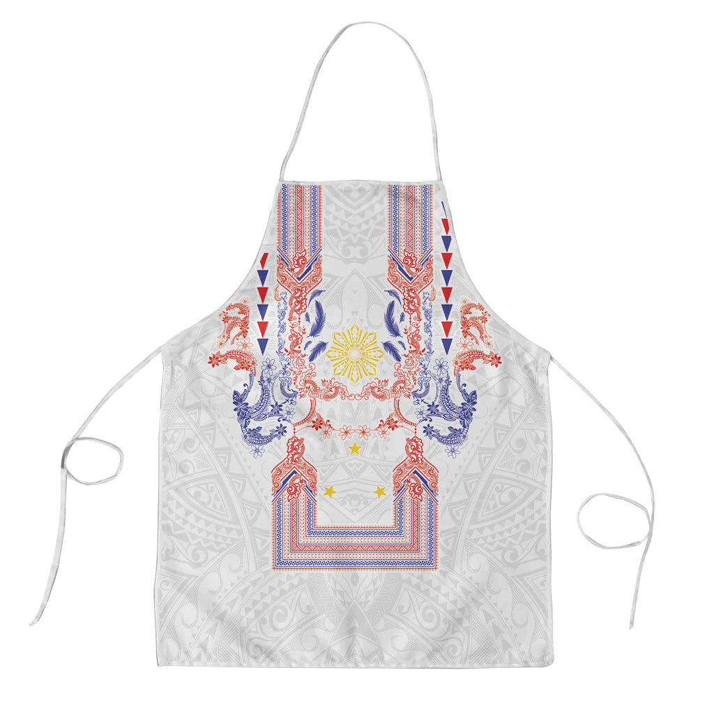 Philippines Barong Style Apron Polynesian Kakau Art Tattoos with Tribal Filipino Sun