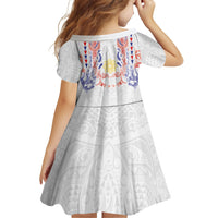 Philippines Barong Style Family Matching Off Shoulder Short Dress and Hawaiian Shirt Polynesian Kakau Art Tattoos with Tribal Filipino Sun LT03 - Polynesian Pride