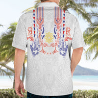 Philippines Barong Style Hawaiian Shirt Polynesian Kakau Art Tattoos with Tribal Filipino Sun LT03 - Polynesian Pride