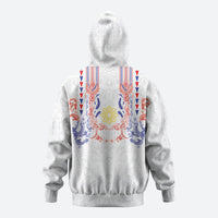 Philippines Barong Style Hoodie Polynesian Kakau Art Tattoos with Tribal Filipino Sun LT03 - Polynesian Pride
