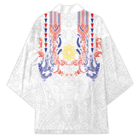 Philippines Barong Style Kimono Polynesian Kakau Art Tattoos with Tribal Filipino Sun
