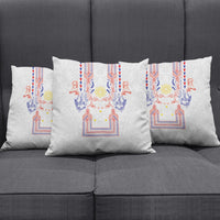 Philippines Barong Style Pillow Cover Polynesian Kakau Art Tattoos with Tribal Filipino Sun