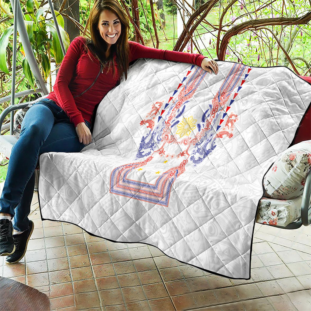 Philippines Barong Style Quilt Polynesian Kakau Art Tattoos with Tribal Filipino Sun