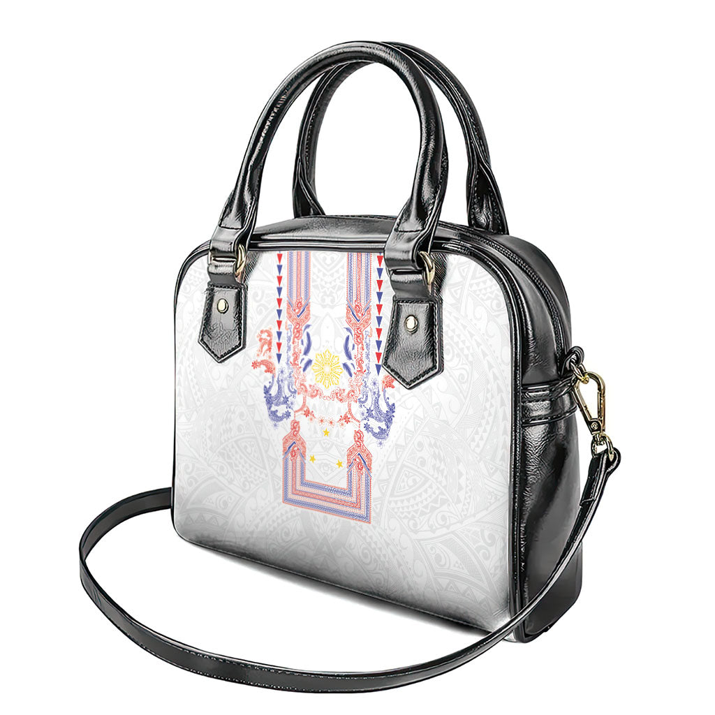Philippines Barong Style Shoulder Handbag Polynesian Kakau Art Tattoos with Tribal Filipino Sun