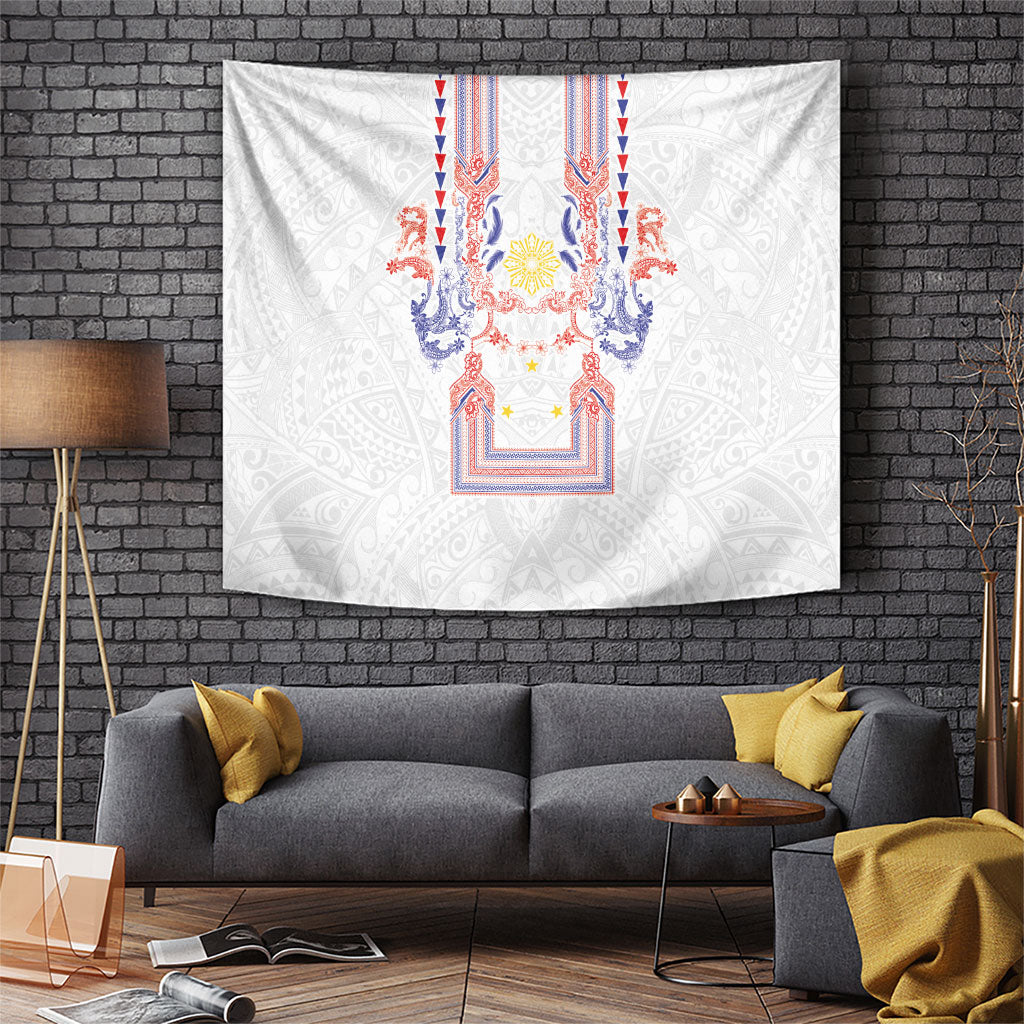 Philippines Barong Style Tapestry Polynesian Kakau Art Tattoos with Tribal Filipino Sun