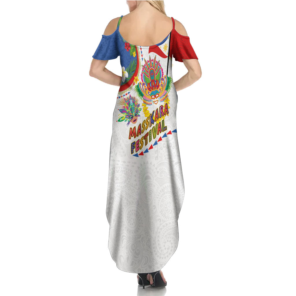 Philippines MassKara Festival Family Matching Summer Maxi Dress and Hawaiian Shirt Smile Masks with Hawaiian Art Pattern and Tropical Plants LT03 - Polynesian Pride