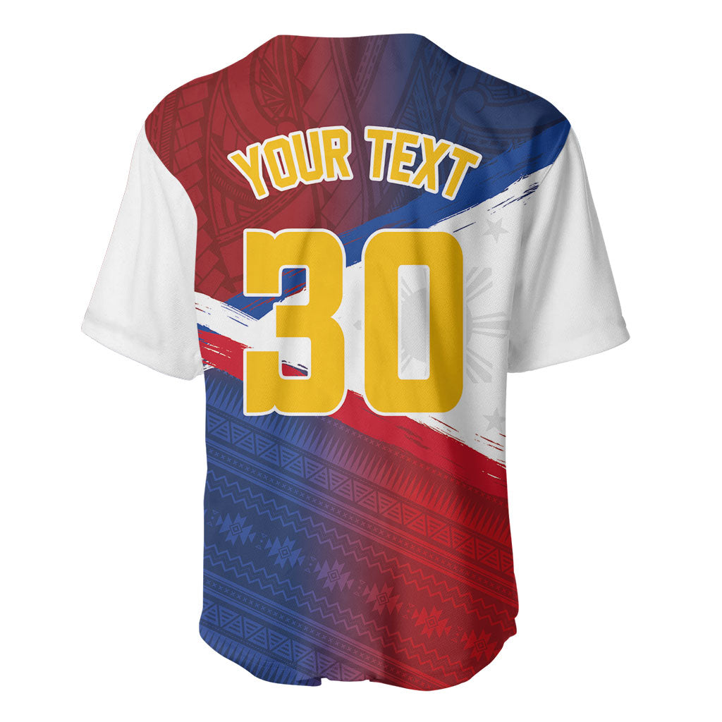 Philippines Basketball Custom Baseball Jersey Pilipinas Tribal Pattern