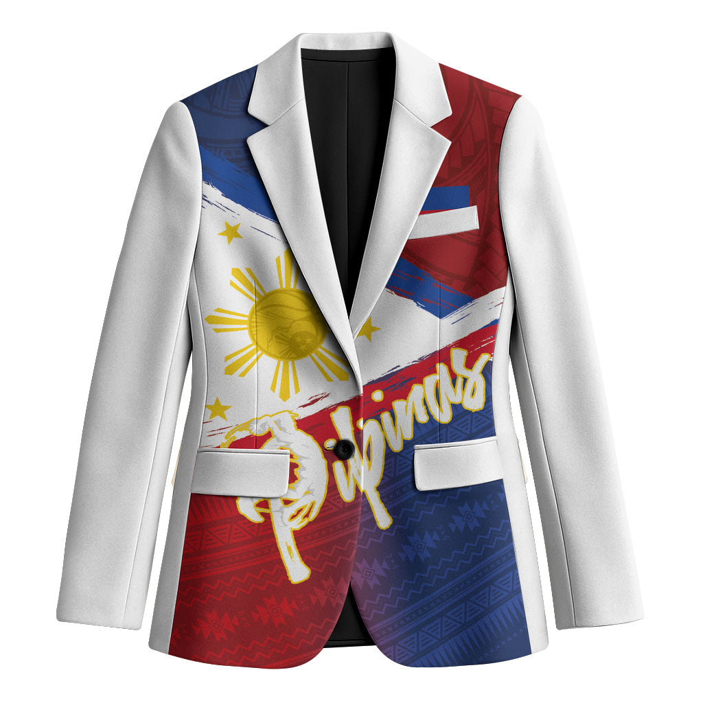 Philippines Basketball Custom Blazer Pilipinas Tribal Pattern