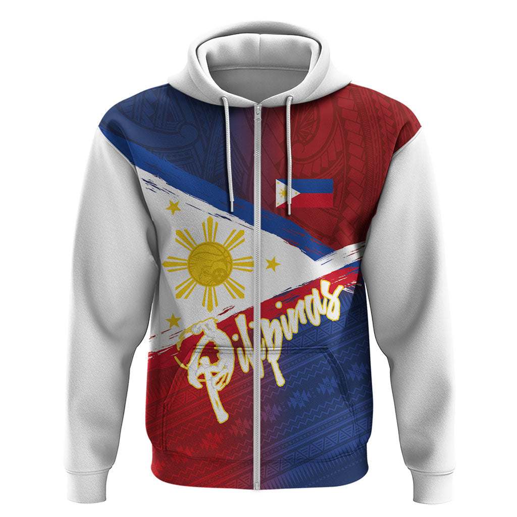 Philippines Basketball Custom Hoodie Pilipinas Tribal Pattern
