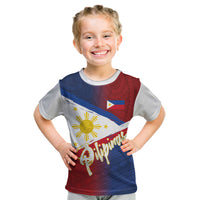 Philippines Basketball Custom Kid T Shirt Pilipinas Tribal Pattern