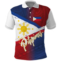 Philippines Basketball Custom Polo Shirt Pilipinas Tribal Pattern
