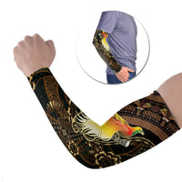 Papua New Guinea and Indonesia Batik Arm Sleeves Bird of Paradise with Tribal Batik Patterns