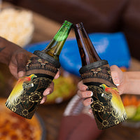 Papua New Guinea and Indonesia Batik 4 in 1 Can Cooler Tumbler Bird of Paradise with Tribal Batik Patterns LT03 - Polynesian Pride