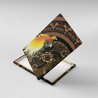 Papua New Guinea and Indonesia Batik Canvas Wall Art Bird of Paradise with Tribal Batik Patterns
