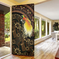 Papua New Guinea and Indonesia Batik Door Cover Bird of Paradise with Tribal Batik Patterns