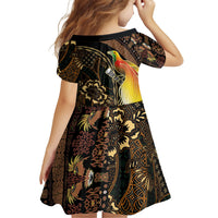 Papua New Guinea and Indonesia Batik Family Matching Puletasi and Hawaiian Shirt Bird of Paradise with Tribal Batik Patterns LT03 - Polynesian Pride