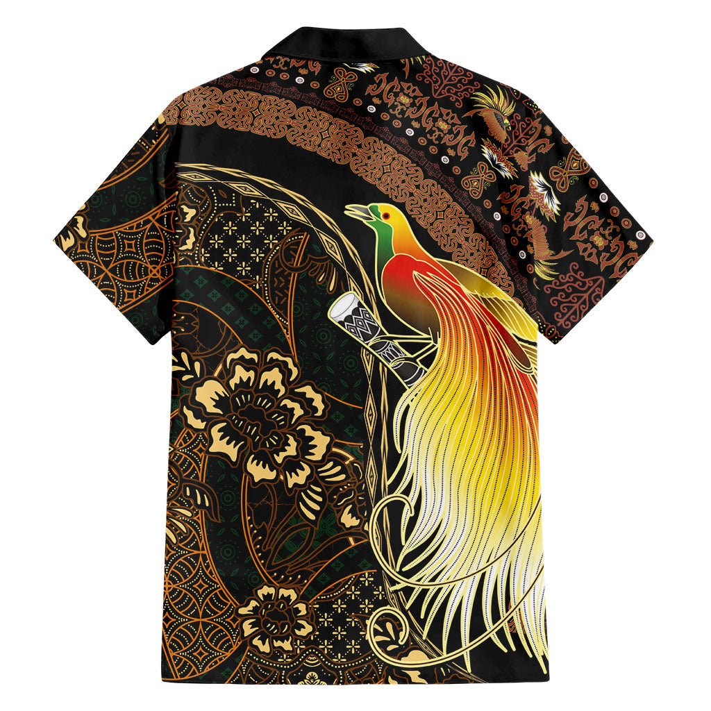 Papua New Guinea and Indonesia Batik Family Matching Summer Maxi Dress and Hawaiian Shirt Bird of Paradise with Tribal Batik Patterns LT03 - Polynesian Pride