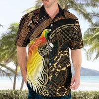 Papua New Guinea and Indonesia Batik Hawaiian Shirt Bird of Paradise with Tribal Batik Patterns