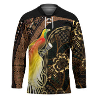 Papua New Guinea and Indonesia Batik Hockey Jersey Bird of Paradise with Tribal Batik Patterns