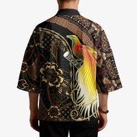 Papua New Guinea and Indonesia Batik Kimono Bird of Paradise with Tribal Batik Patterns