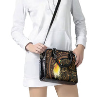 Papua New Guinea and Indonesia Batik Shoulder Handbag Bird of Paradise with Tribal Batik Patterns