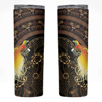Papua New Guinea and Indonesia Batik Skinny Tumbler Bird of Paradise with Tribal Batik Patterns LT03 Multicolor - Polynesian Pride