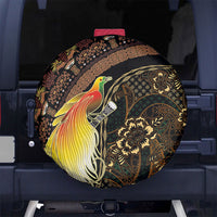 Papua New Guinea and Indonesia Batik Spare Tire Cover Bird of Paradise with Tribal Batik Patterns