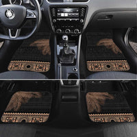 Fiji Palm Leaves Car Mats Masi and Tapa Tribal Pattern Beige Color