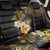 Polynesian Turtle Back Car Seat Cover Plumeria Hibiscus Pattern Black Color