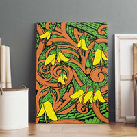 New Zealand Kowhai Flowers Canvas Wall Art Maori Koru Pattern