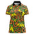 New Zealand Kowhai Flowers Women Polo Shirt Maori Koru Pattern