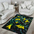 New Zealand Kowhai Flowers Area Rug Maori Koru Pattern With Paua Shell Style