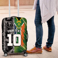Custom Aotearoa South Africa Rugby Freedom Cup Luggage Cover Maori Silver Fern Art and Sporty Flag SA - Polynesian Pride