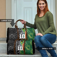 Custom Aotearoa South Africa Rugby Freedom Cup Travel Bag Maori Silver Fern Art and Sporty Flag SA - Polynesian Pride