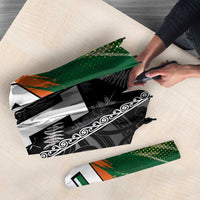 Custom Aotearoa South Africa Rugby Freedom Cup Umbrella Maori Silver Fern Art and Sporty Flag SA - Polynesian Pride