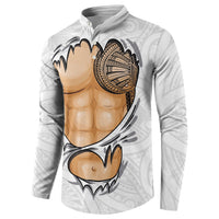 Samoan Tatau Button Sweatshirt Tattoo Reveal Effect