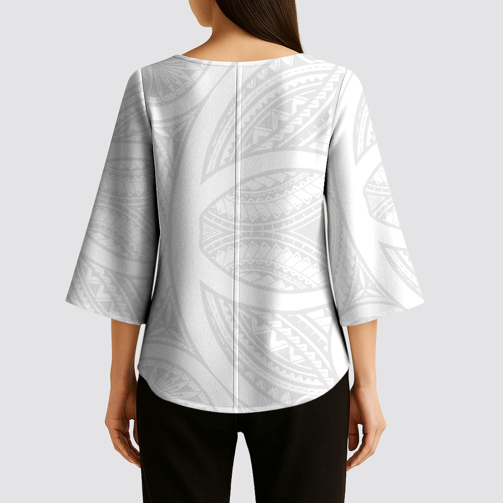 Samoan Tatau Kimono Sleeve Blouse Tattoo Reveal Effect