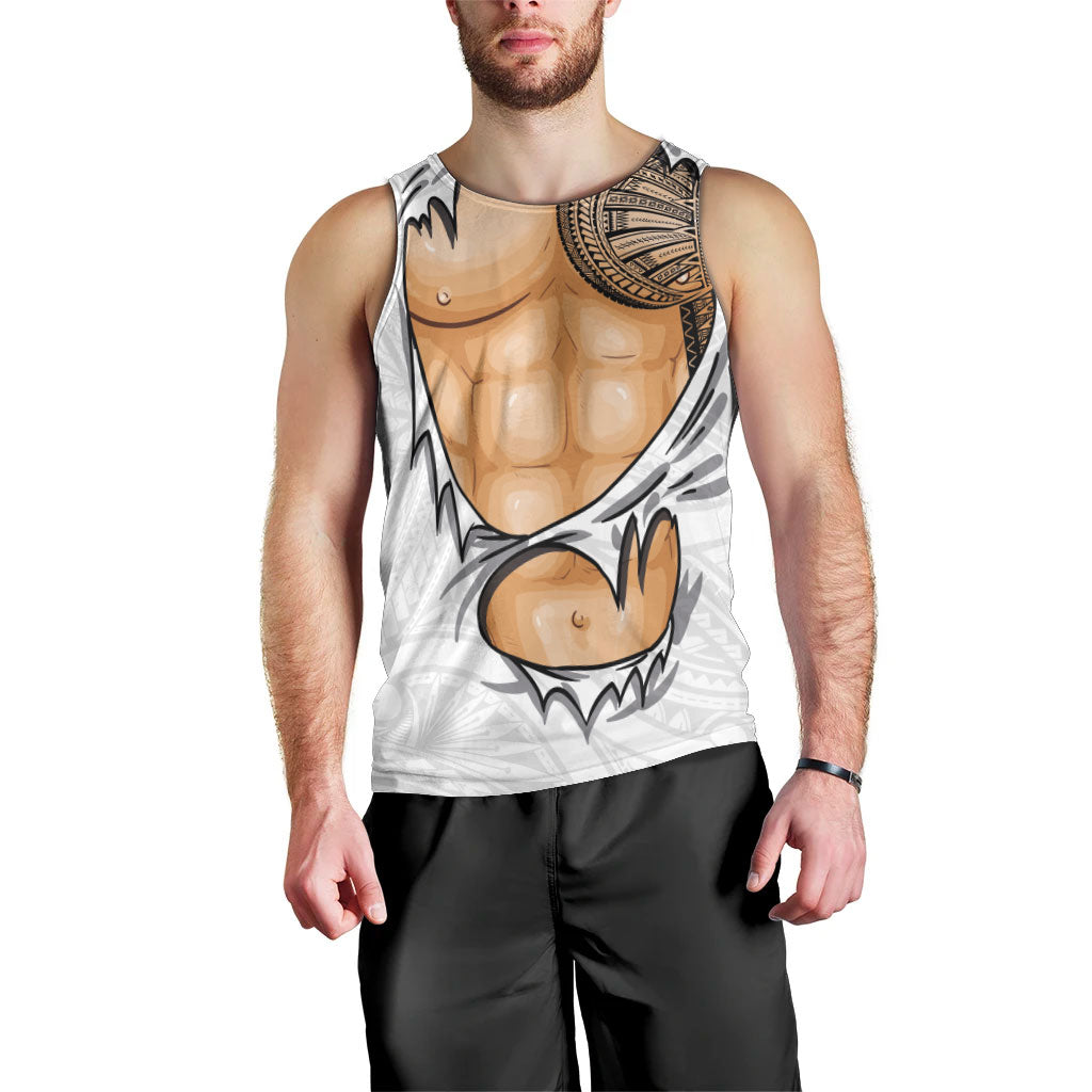 Samoan Tatau Men Tank Top Tattoo Reveal Effect