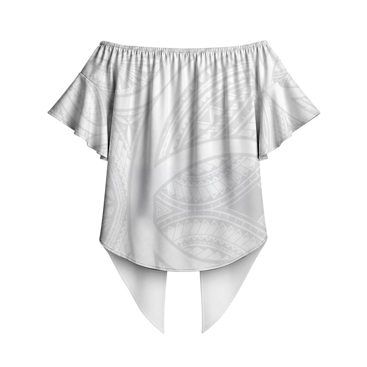 Samoan Tatau Off Shoulder Wrap Waist Top Tattoo Reveal Effect