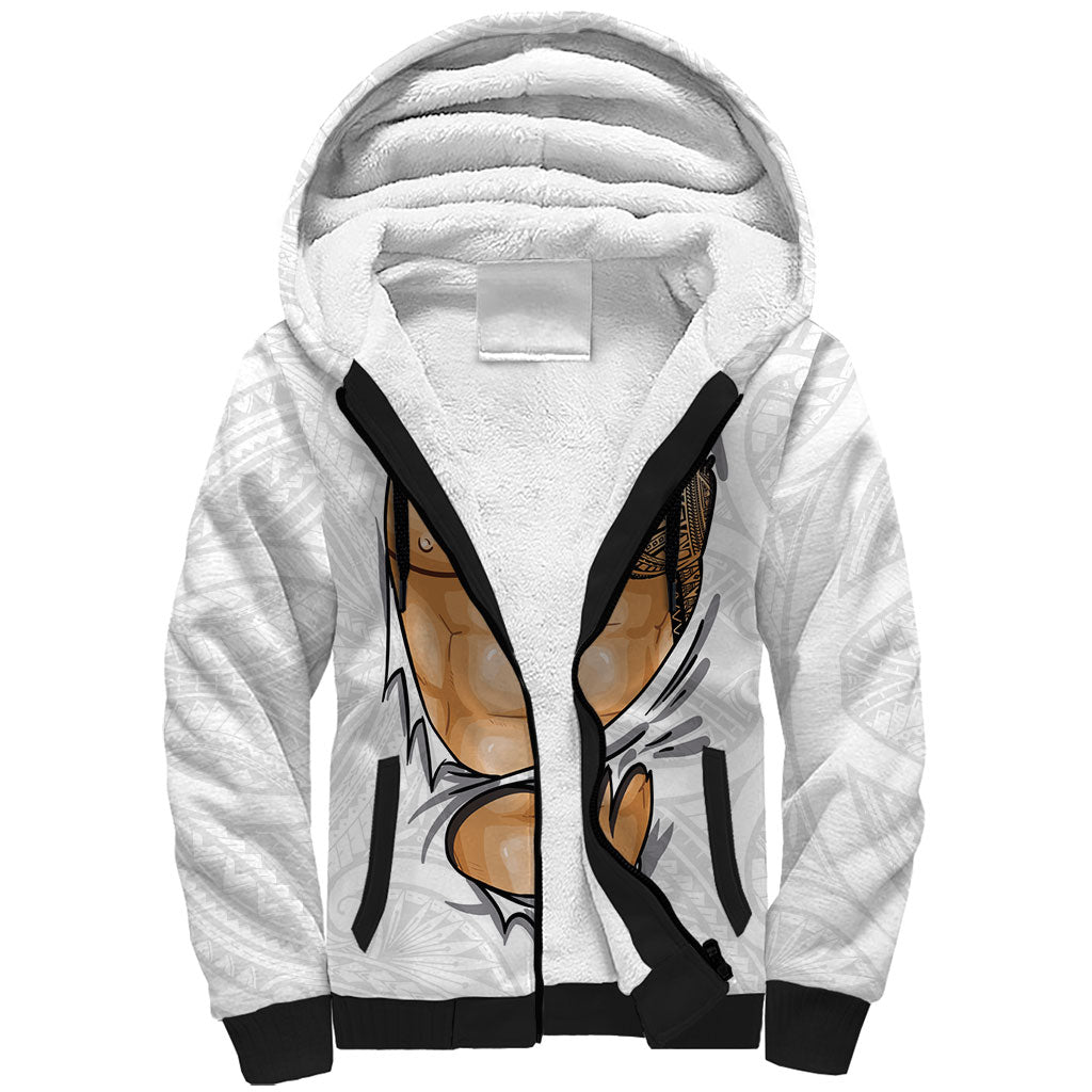 Samoan Tatau Sherpa Hoodie Tattoo Reveal Effect