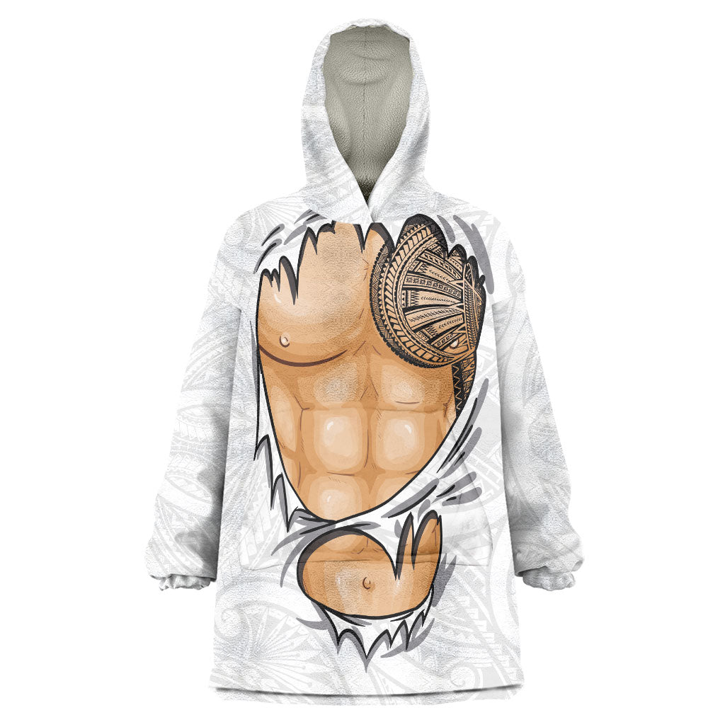 Samoan Tatau Wearable Blanket Hoodie Tattoo Reveal Effect